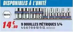 Brico Pro 9 douilles métriques 1/4 offre