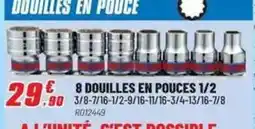 Brico Pro Pouce - 8 douilles en s 1/2 offre