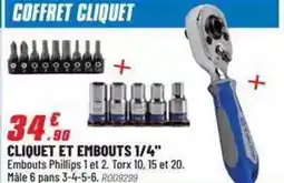 Brico Pro Cliquet et embouts 1/4 offre