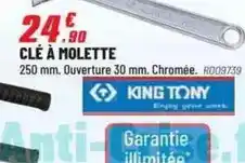 Brico Pro King - clé à molette offre