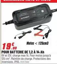 Brico Pro Autobest - pour batterie de 1,2 a 14 ah offre