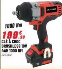 Brico Pro Autobest - clé à choc brushless 18v 4ah 1000 nm offre
