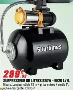 Brico Pro 5520 l/h. surpresseur 60 litres 920w offre