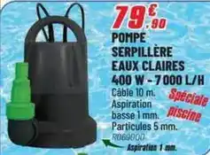 Brico Pro Serpillère eaux claires 400 w-7000 l/h offre