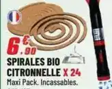 Brico Pro Spirales bio citronnelle x 24 offre