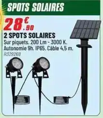 Brico Pro 2 spots solaires offre