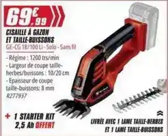 Brico Pro Cisaille à gazon et taille-buissons offre