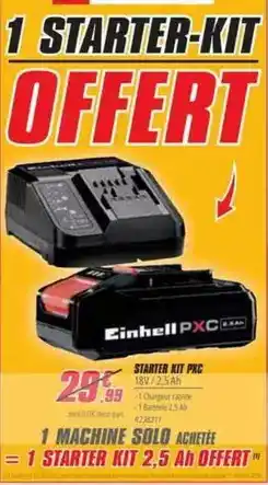 Brico Pro Einhell - 1 machine solo achite 1 starter kit offre