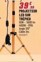 Brico Pro 3m - projecteur led sur trepied offre
