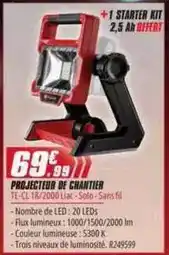 Brico Pro Projecteur de chantier offre