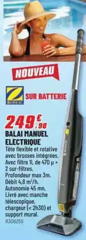 Brico Pro Zodiac - balai manuel electrique offre