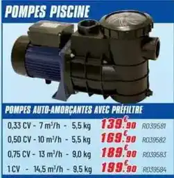 Brico Pro Pompes auto-amorcantes avec prefiltre offre
