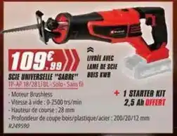 Brico Pro Kwb - scie universelle sabre offre