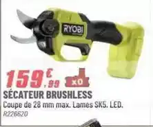 Brico Pro Ryobi - sécateur brushless offre