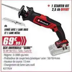 Brico Pro Scie universelle sable offre