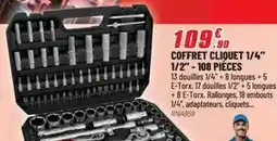 Brico Pro Coffret cliquet 1/4 1/2 - 108 pieces offre
