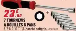 Brico Pro 7 tournevis a douilles 6 pans offre