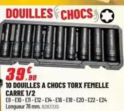 Brico Pro 10 douilles a chocs torx femelle offre