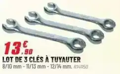 Brico Pro Lot de 3 clés à tuyuter offre