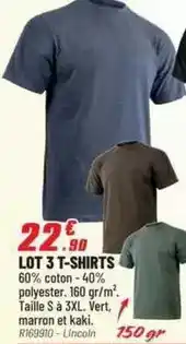 Brico Pro Lot 3 t-shirts offre