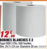 Brico Pro Dim - bobines blanches x 2 offre