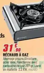 Brico Pro Réchaud a gaz offre