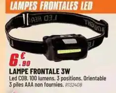 Brico Pro Lampe frontale 3w offre