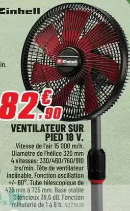 Brico Pro Einhell - ventilateur sur pied 18 v offre