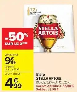 Carrefour Drive Stella artois - bière offre