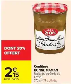 Carrefour Drive Bonne maman - confiture offre