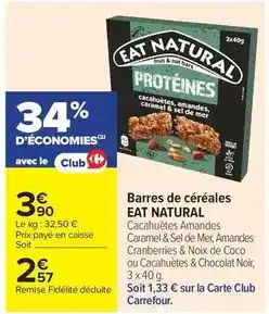 Carrefour Drive Carrefour - barres de céréales offre