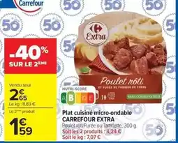 Carrefour Drive Carrefour - plat cuisiné micro-ondable offre