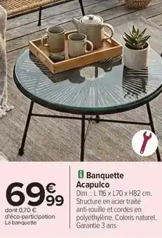 Carrefour Dim - banquette acapulco offre