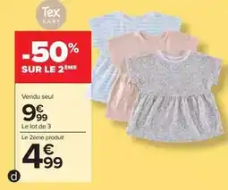 Carrefour Tex - le lot de 3 offre