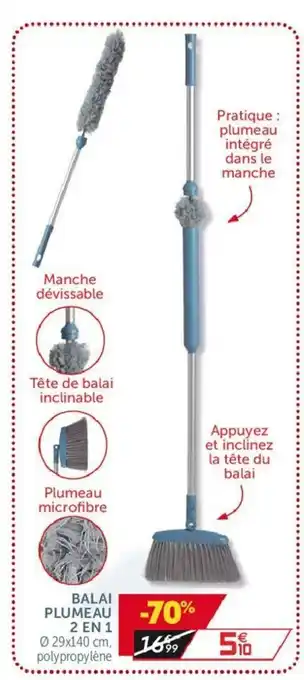 Gifi Balai plumeau 2 en 1 offre
