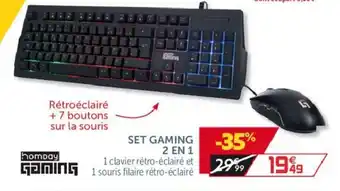 Gifi Set gaming 2 en 1 offre