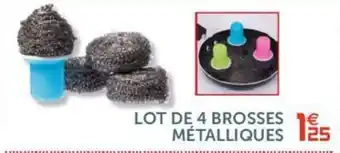 Lot de 4 brosses métalliques
