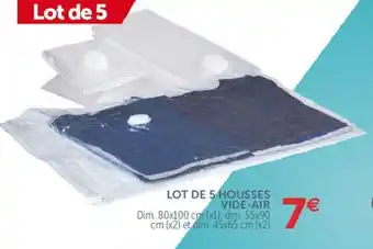 Gifi Lot de 5 housses vide-air offre