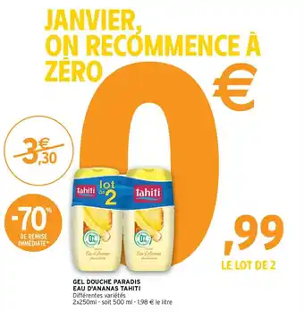 Gel douche paradis eau d'ananas tahiti