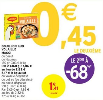 Intermarché Bouillon kub volaille maggi offre