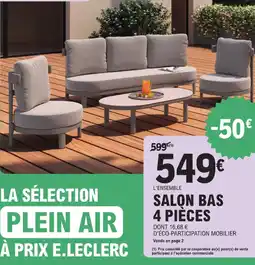 E.Leclerc Brico SALON BAS 4 PIÈCES offre