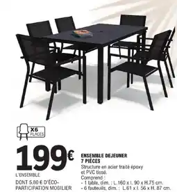 E.Leclerc Brico ENSEMBLE DEJEUNER 7 PIÈCES offre