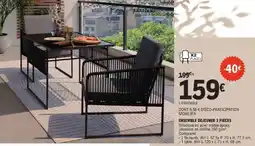 E.Leclerc Brico ENSEMBLE DEJEUNER 3 PIÈCES offre