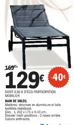 E.Leclerc Brico BAIN DE SOLEIL offre
