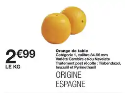 Monoprix Orange de table offre