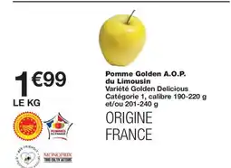 Monoprix Pomme Golden A.O.P. du Limousin offre