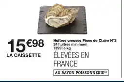 Monoprix Huîtres creuses Fines de Claire N°3 offre