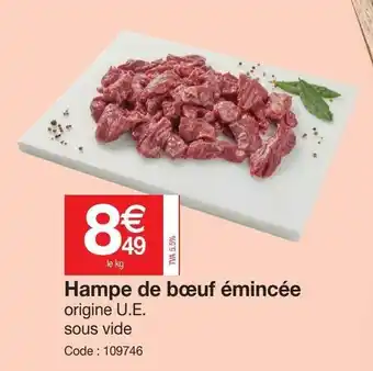 Promocash Hampe de bœuf émincée offre