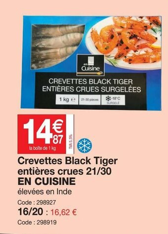 Promocash Crevettes black tiger offre