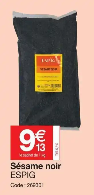 Promocash Sésame noir offre